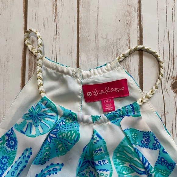 Lilly Pulitzer for Target Sea Urchin Starfish Blue Halter Top XS - Picture 3 of 6